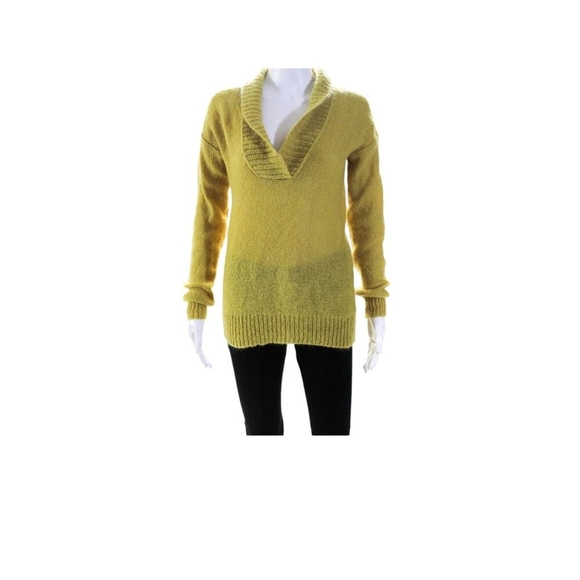 J Crew Women's Medium Shawl Collar Pullover Sweater Mohair Y2K Preppy Grunge - Picture 4 of 12